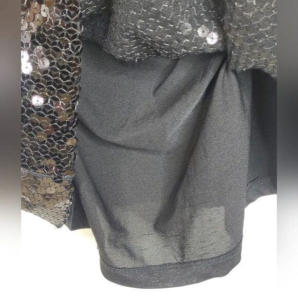 INC International Concepts Sequin Black Mini Skirt lined size Small - Picture 10 of 10